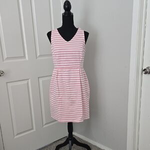 Old Navy Pink and White Striped Casual Dress